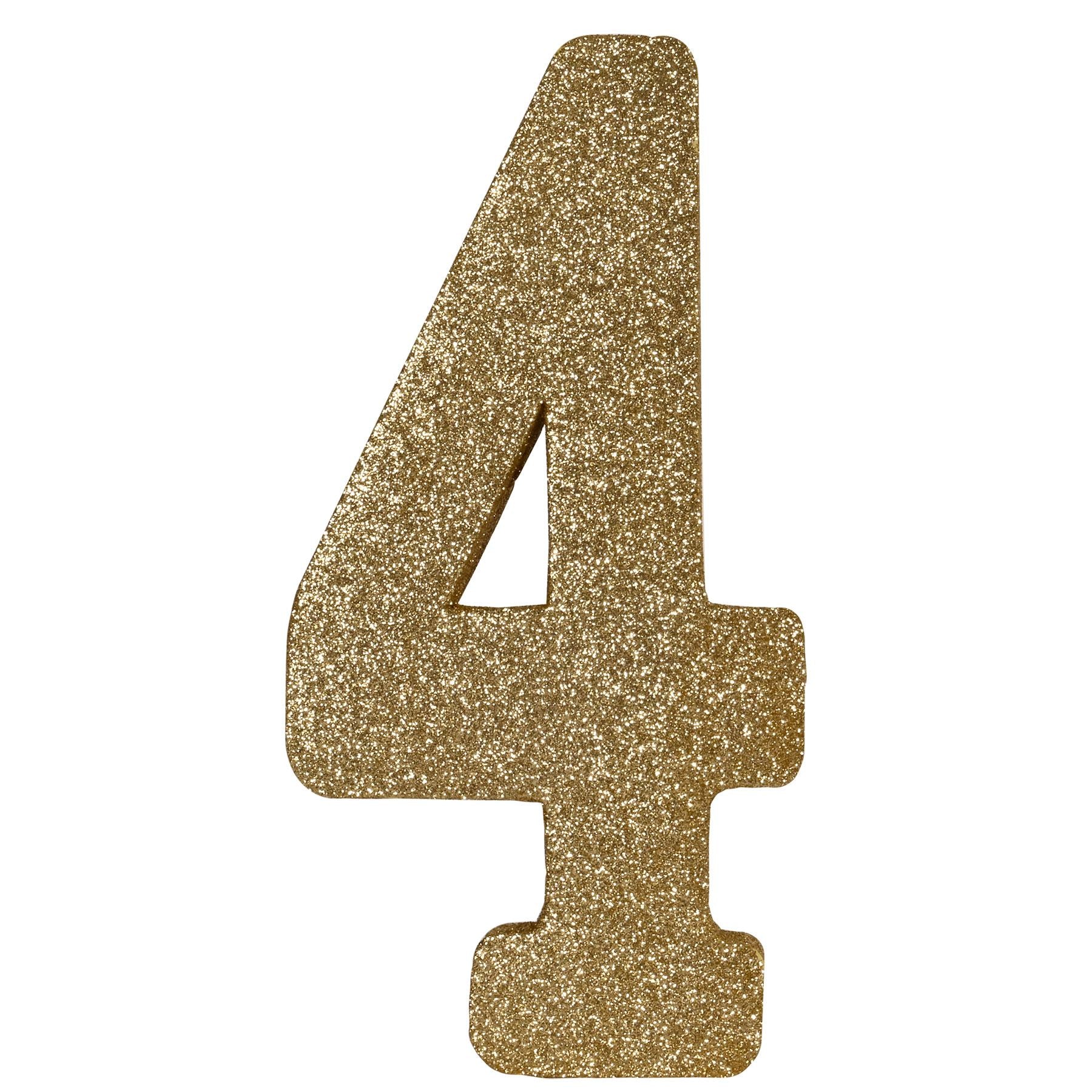 Beistle 3-D Glittered "4" Centerpiece - Birthday-Age Specific | Party Supply