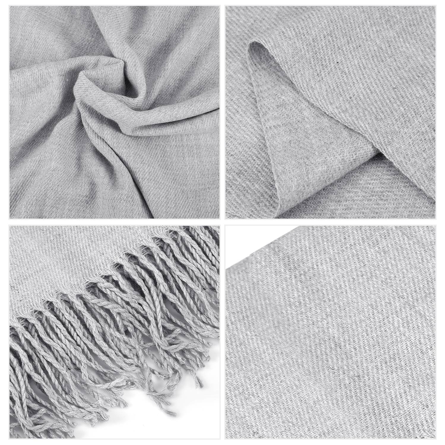 Mens Womens Oversize Cashmere Wool Shawl Wraps Blanket Winter Solid Scarf Soft