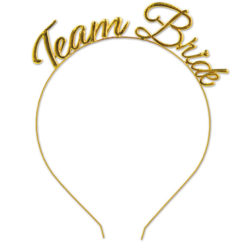 Beistle Team Bride Headband - Gold - Bachelorette | Party Supply | Decoration