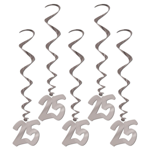 Beistle 25th Anniversary Whirls | Party Supply | Decoration