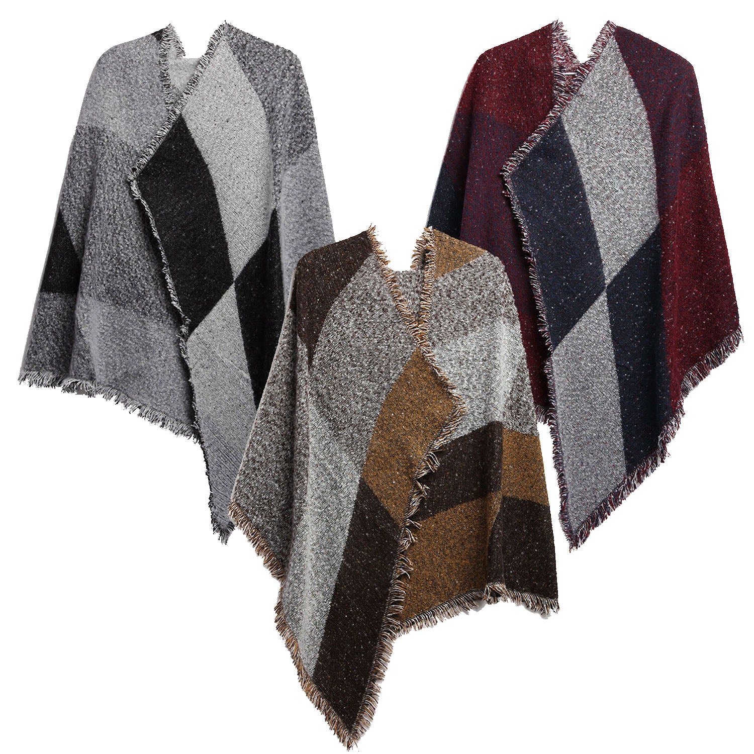 Women Winter Warm Scarf 74.8x25.6In Long Soft Knitted Shawl Extra Thick Plaid
