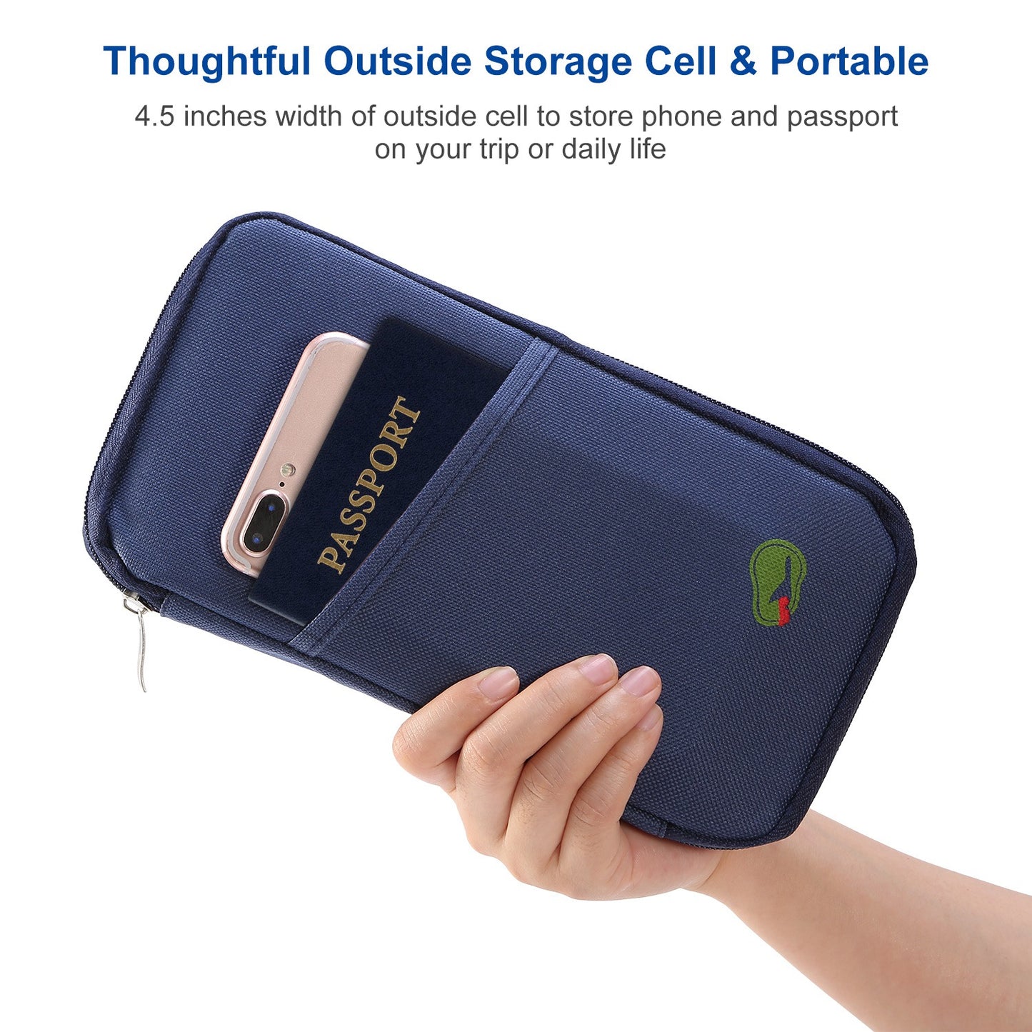 Travel Passport Wallet 12Cells Ticket ID Credit Card Holder Water Repellent