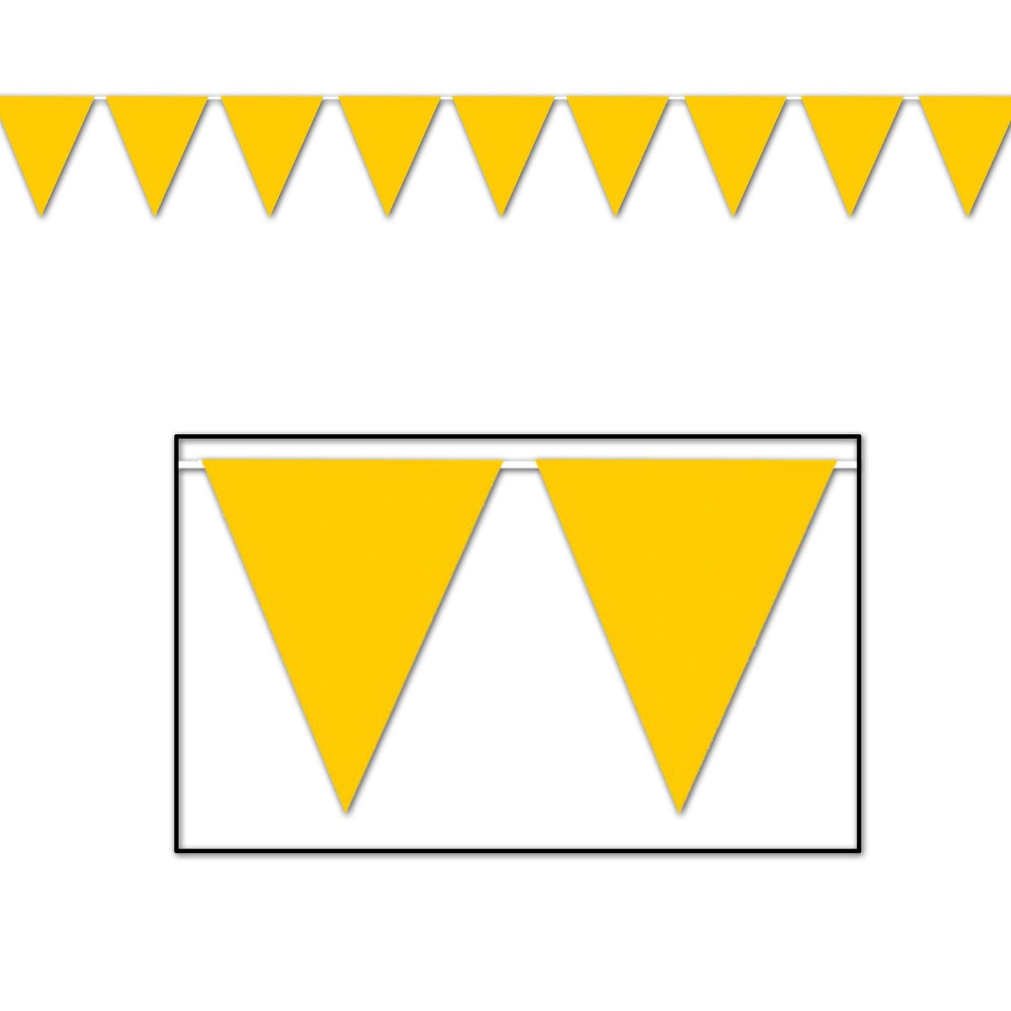 Beistle Yellow Indoor/Outdoor Pennant Banner, 12 ft - General Occasion | Party