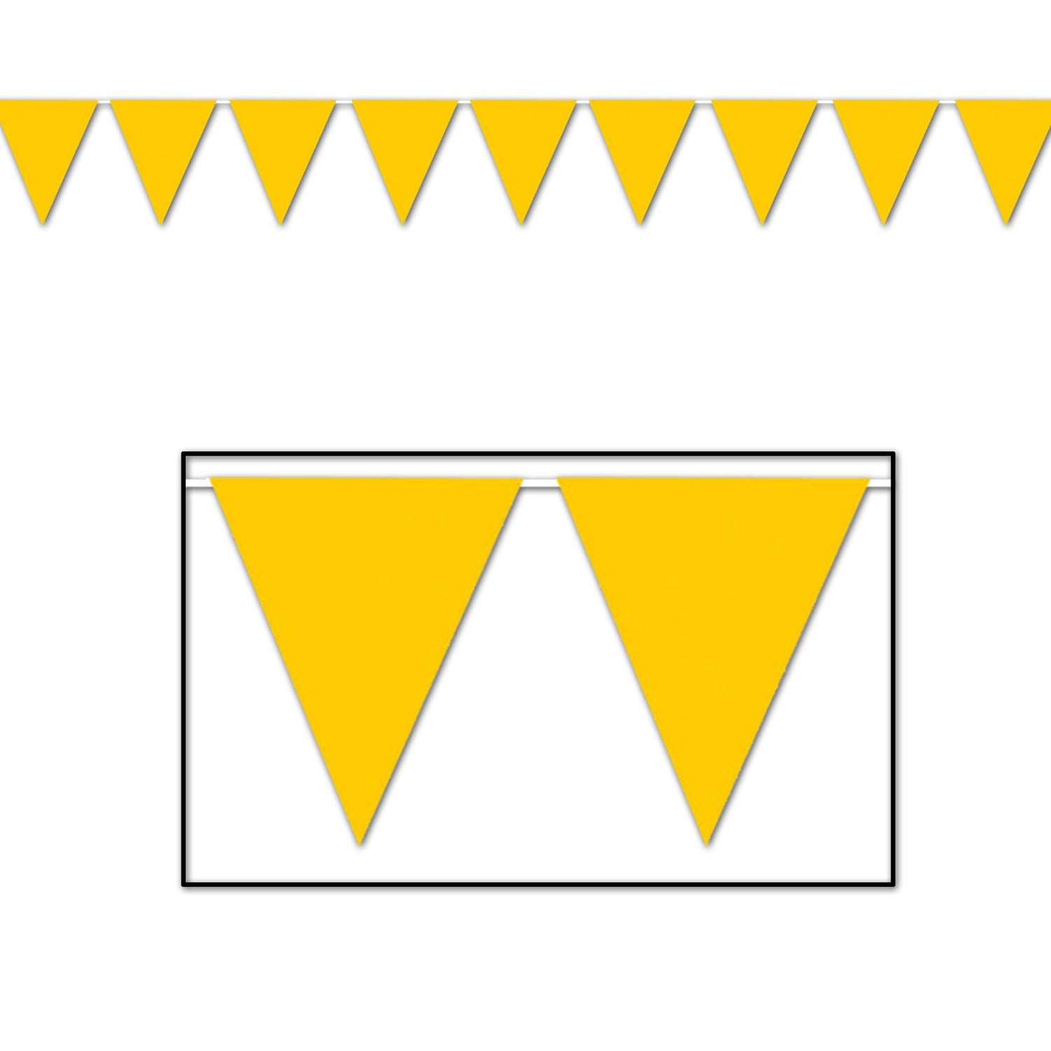 Beistle Yellow Indoor/Outdoor Pennant Banner, 12 ft - General Occasion | Party