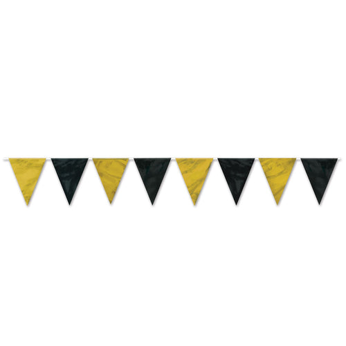Beistle Black & Gold Pennant Banner - Awards Night | Party Supply | Decoration
