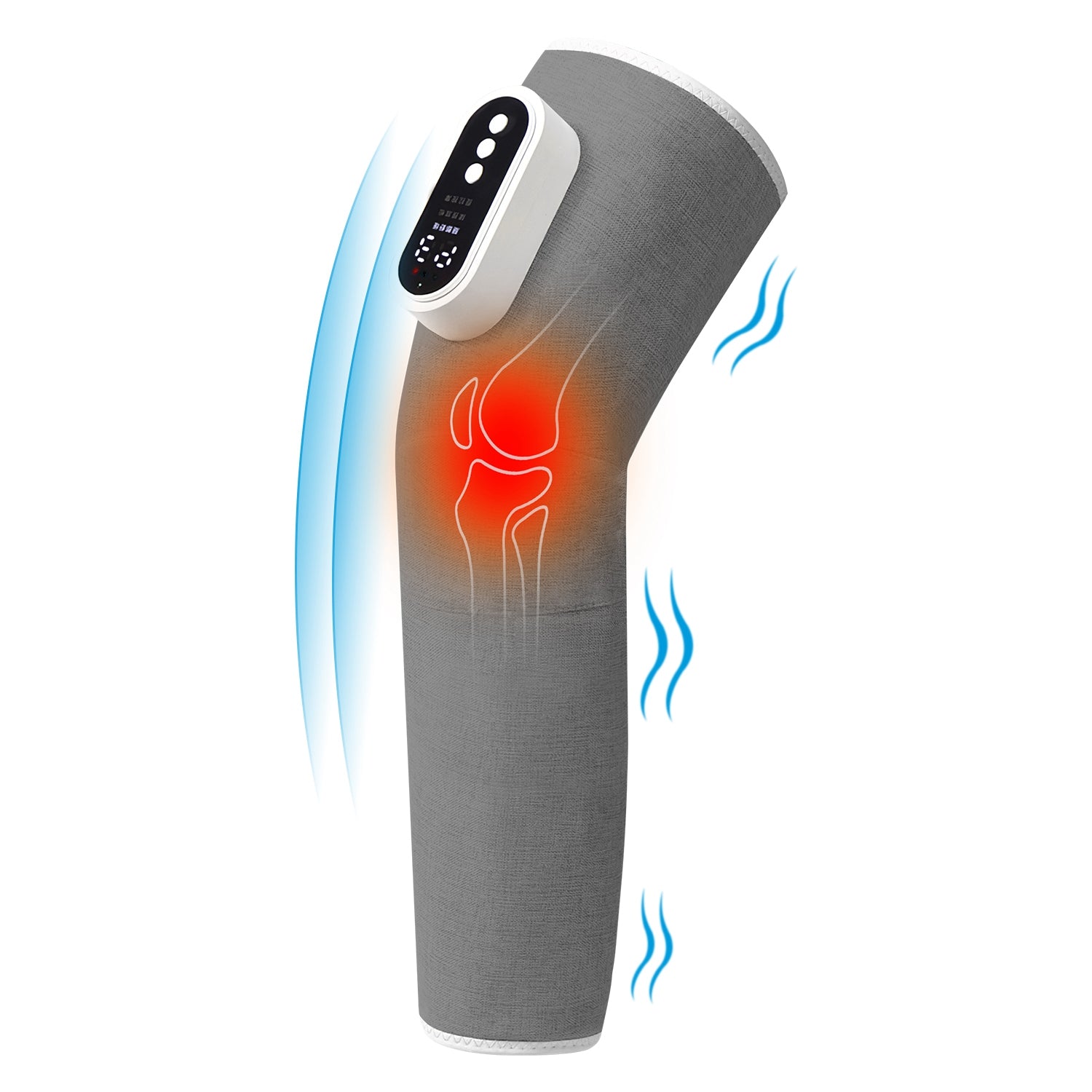 Cordless Leg Massager Air Compression Massager with Heat Thigh Knee Calf