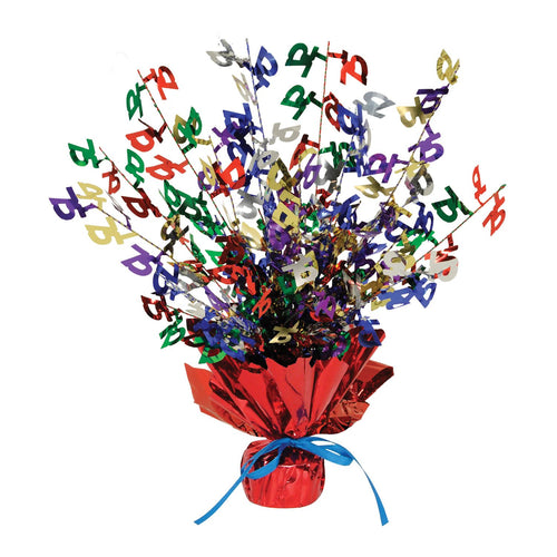 Beistle 75th Gleam N Burst Centerpiece - Birthday-Age Specific | Party Supply