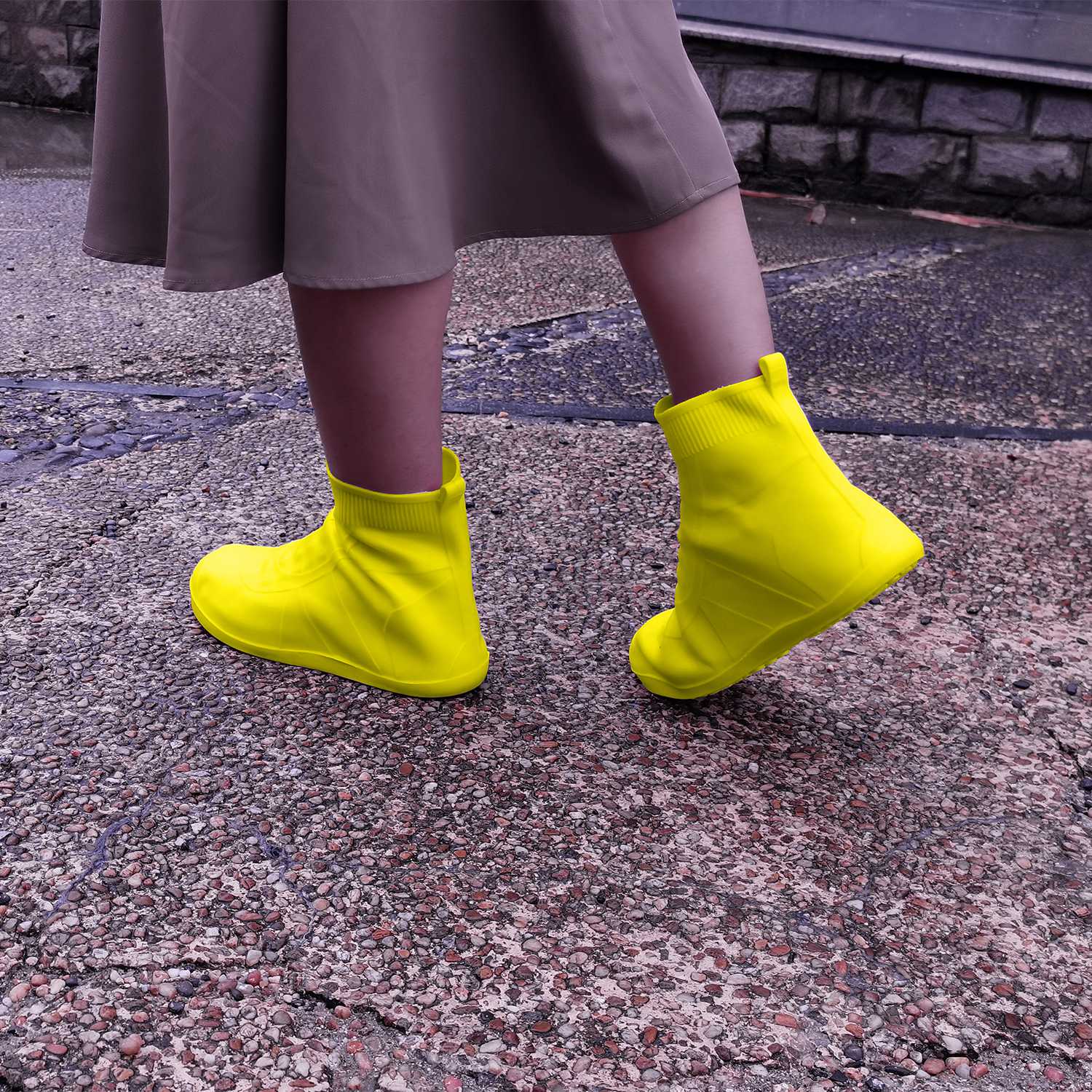 Waterproof Shoe Covers Reusable Not-Slip Rain Shoe Covers Protectors Foldable