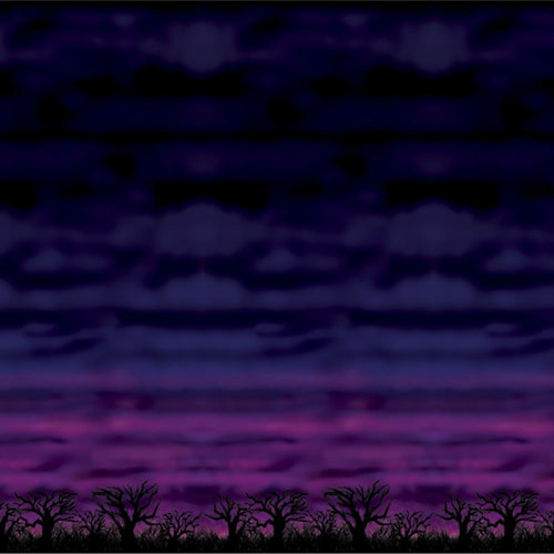 Beistle Spooky Sky Backdrop - Halloween | Party Supply | Decoration