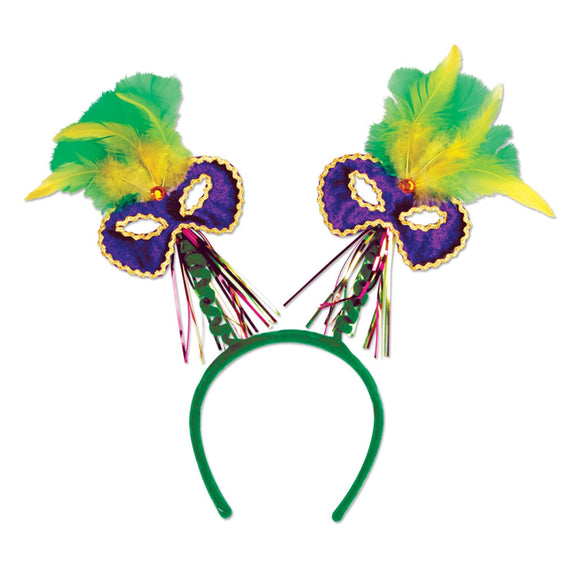 Beistle Mardi Gras Mask w/Feathers Boppers  (1/Card) Party Supply Decoration : Mardi Gras