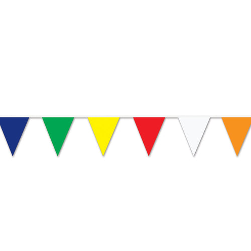 Beistle Multi-Color Outdoor Pennant Banner, 30 ft - General Occasion | Party