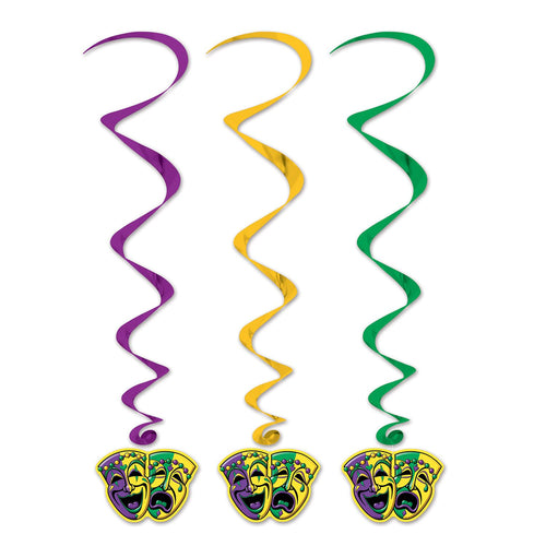 Beistle Comedy & Tragedy Whirls - Mardi Gras | Party Supply | Decoration
