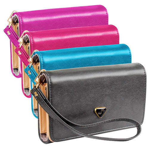 Women Wristlet Wallet PU Leather Lady Purse Credit Card Holder 4 Card Slots 3
