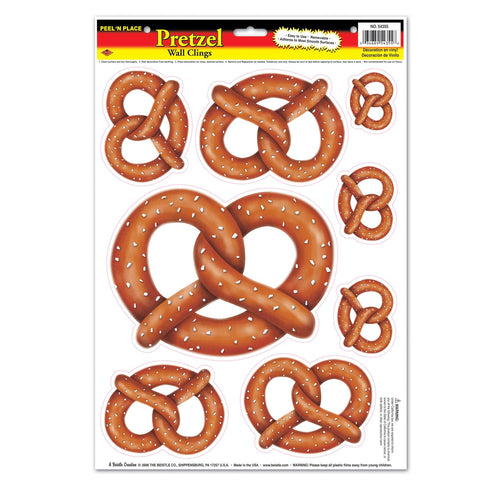 Beistle Pretzel Decals - Oktoberfest | Party Supply | Decoration