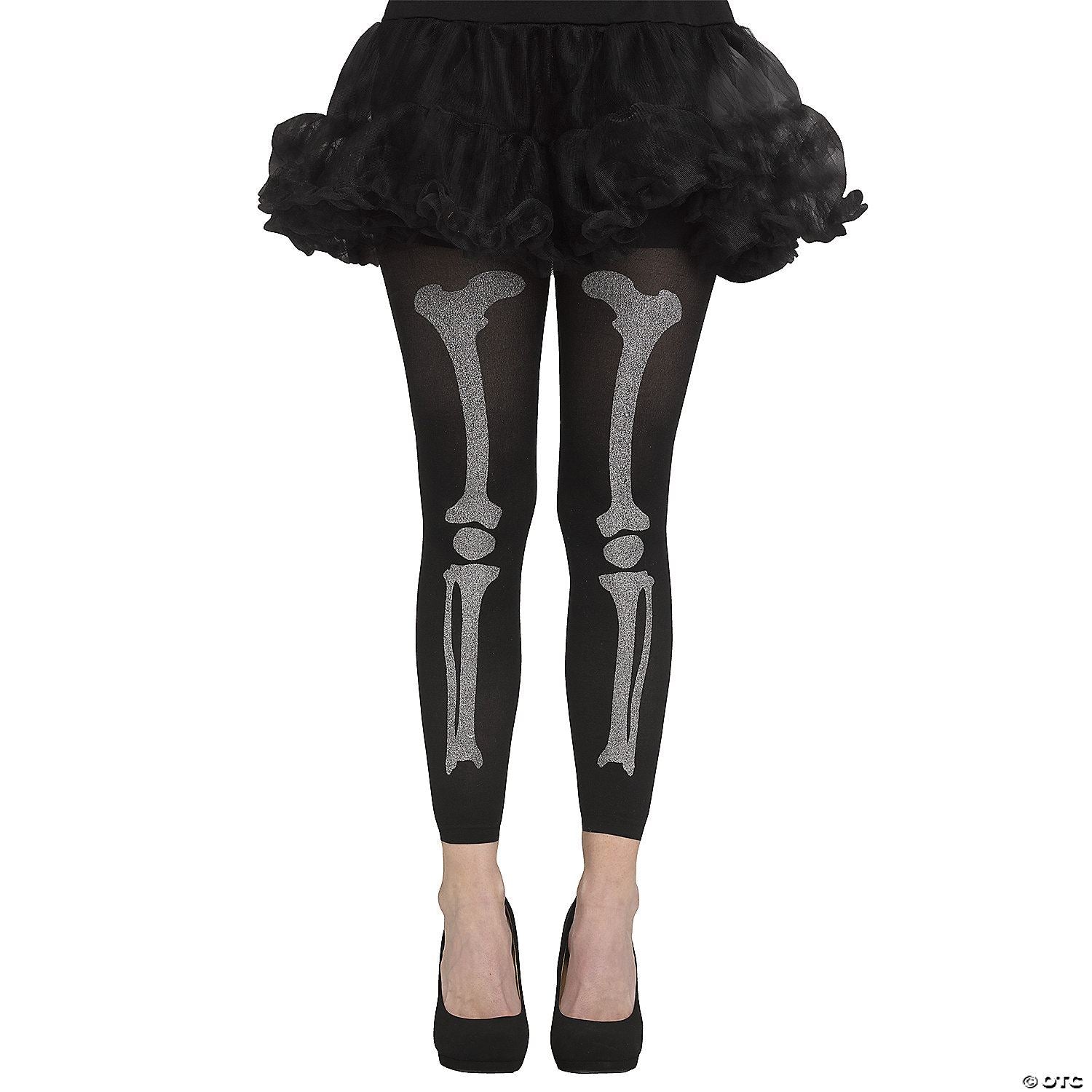 Womens Footless Bone Tights | Gray