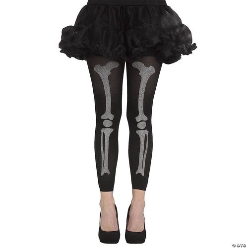 Womens Footless Bone Tights | Gray