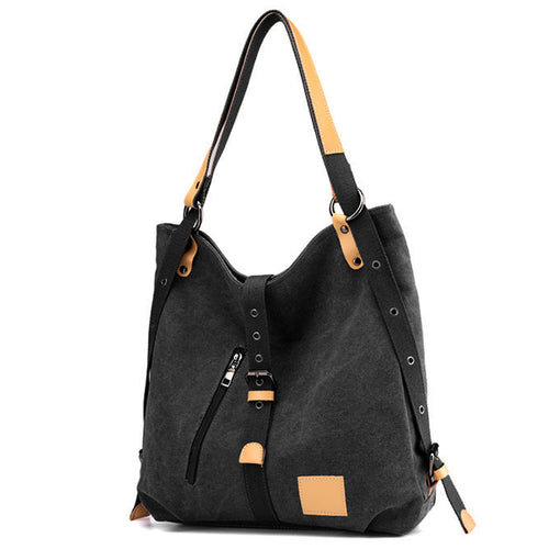 Ladies Canvas Tote Bag Multifunctional Purse Handbag Adjustable Shoulder