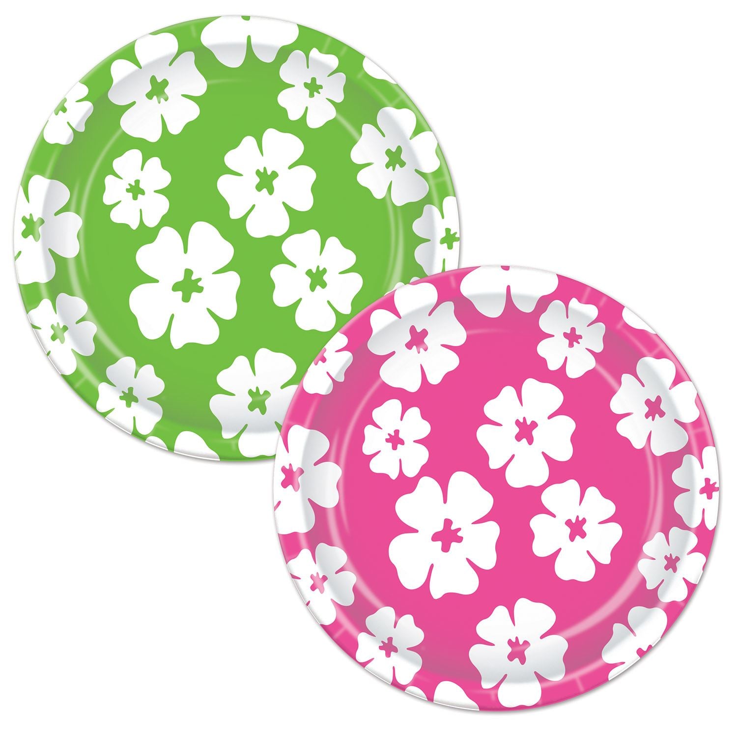 Beistle Hibiscus Luncheon Plates - Luau | Party Supply | Decoration