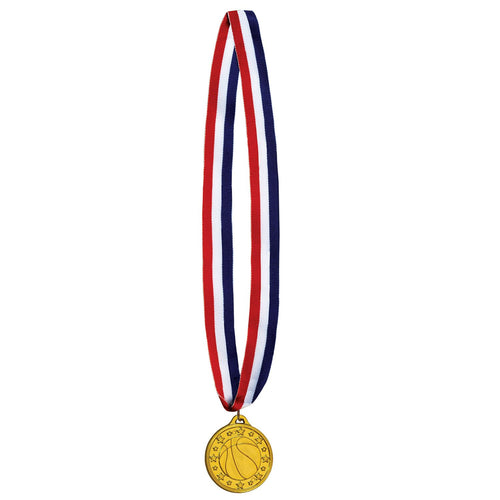 Beistle Basketball Medal w/Ribbon | Party Supply | Decoration | Favor | Award