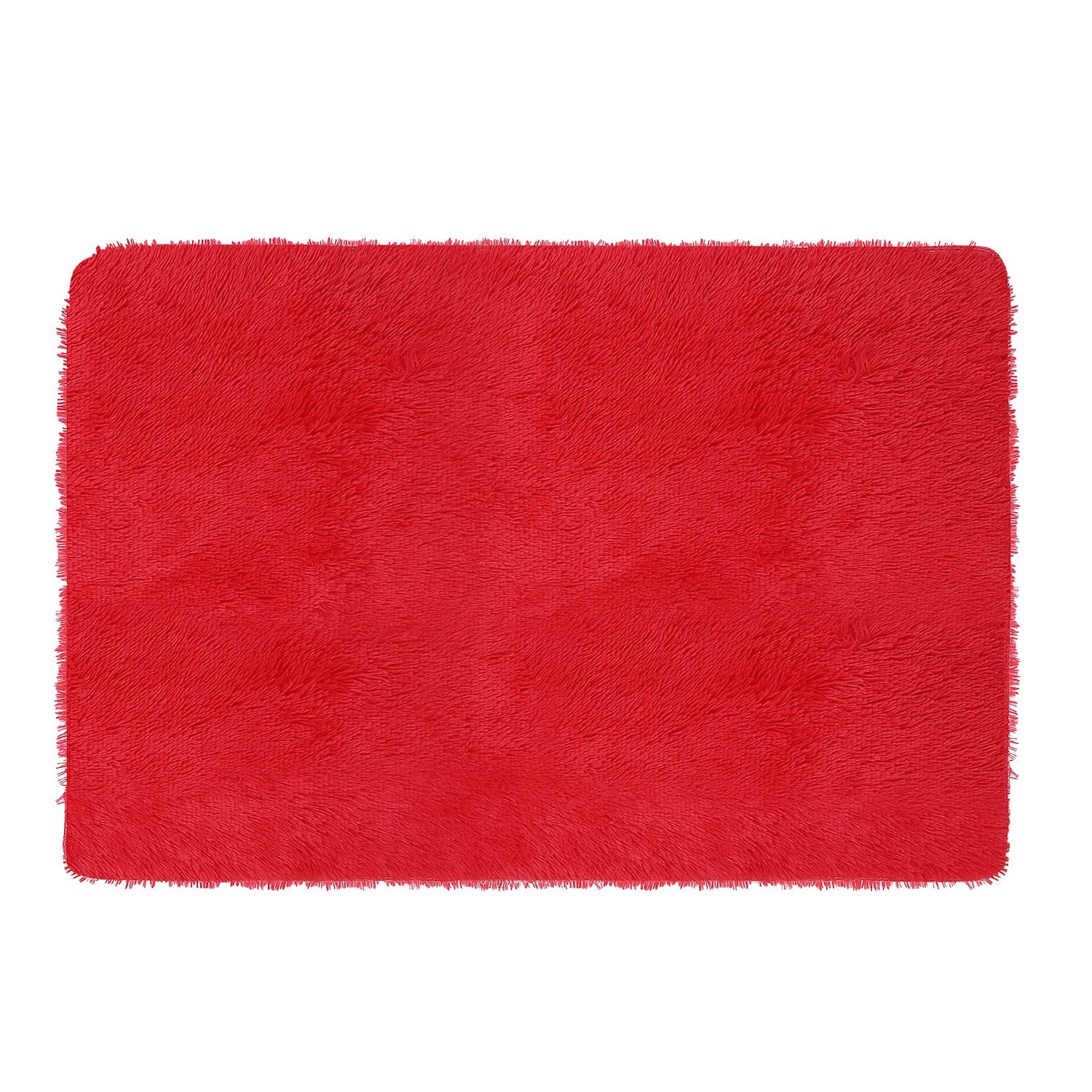 Fluffy Bedroom Rug 4’ x 2.6’ Anti-Skid Shaggy Area Rug Decorative Floor Car 3821