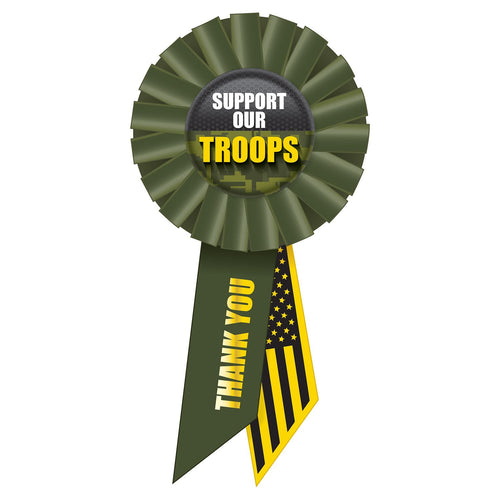 Beistle Support Our Troops Rosette - Patriotic | Party Supply | Decoration