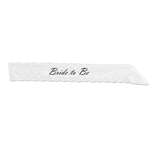 Beistle Bride To Be Lace Sash - Wedding | Party Supply | Decoration