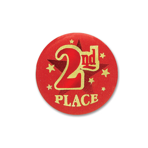 Beistle 2nd Place Satin Button - Sports | Party Supply | Decoration