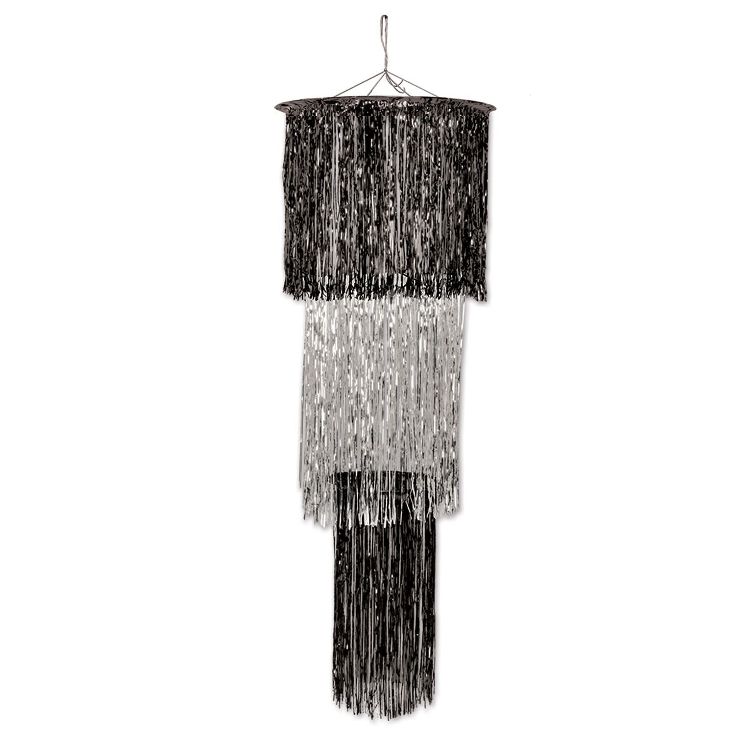 Beistle Black and Silver 3-Tier Shimmering Chandelier - General Occasion