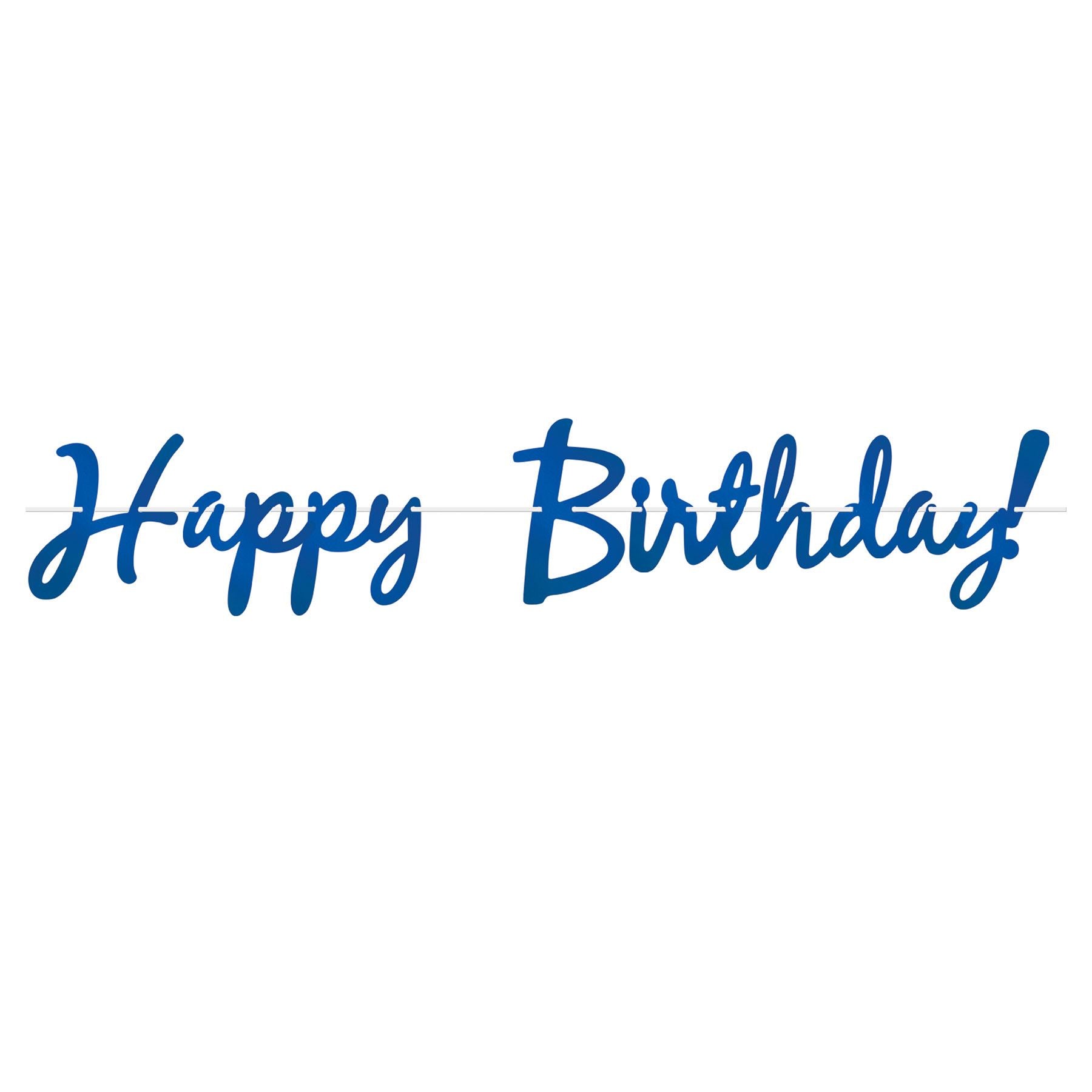 Beistle Foil Happy Birthday Streamer - Blue | Party Supply | Decoration