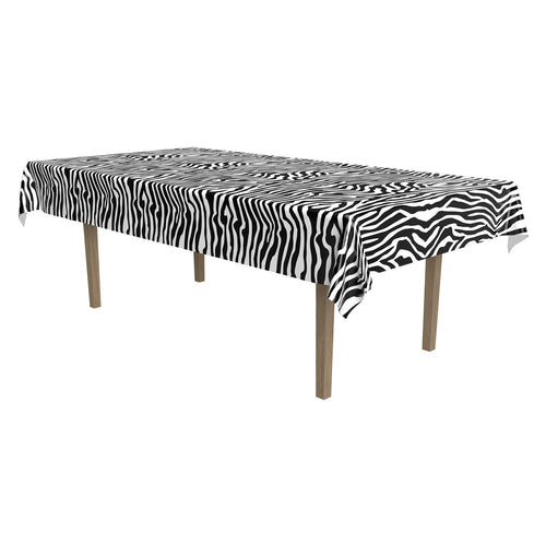 Beistle Zebra Print Tablecover - Jungle | Party Supply | Decoration