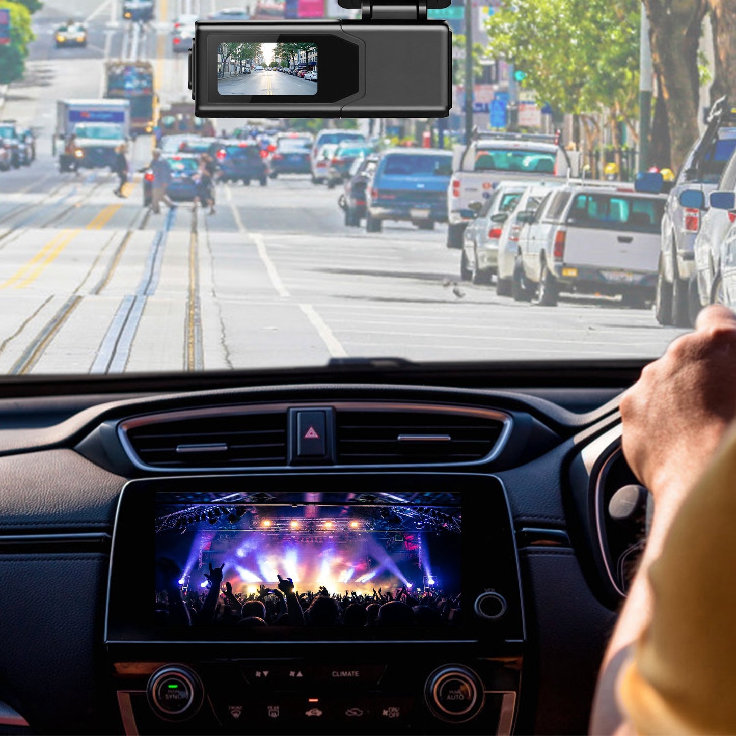 2K HD Front Dash Cam For Car With IPS Screen Night Vision Loop Recording