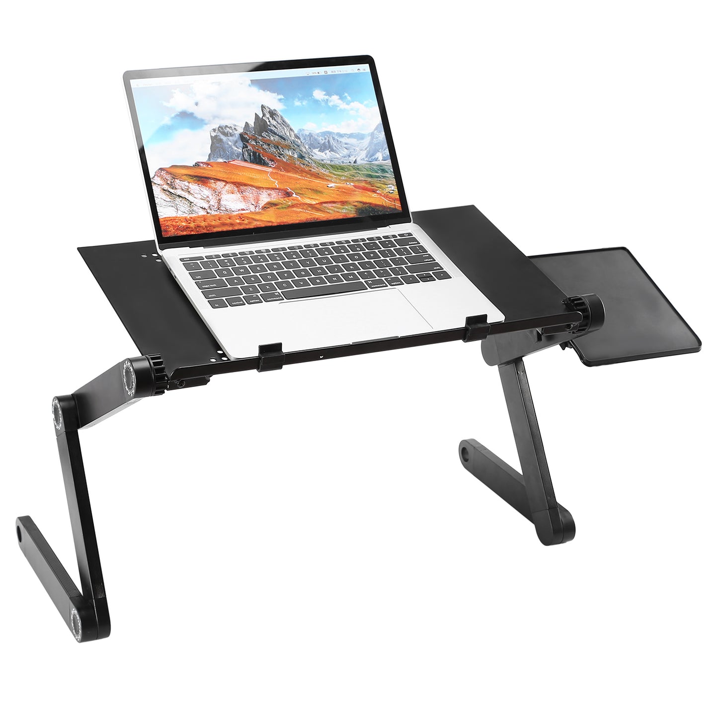 Foldable Laptop Table Bed Notebook Desk with Mouse Board Aluminum Alloy