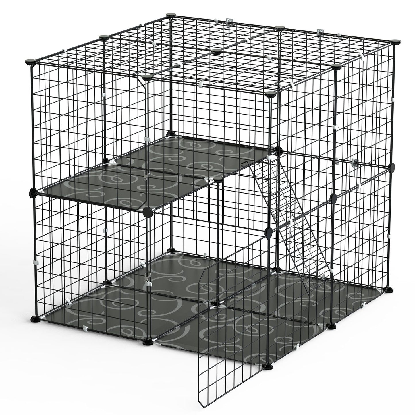 2Tier Cat Cage Playpen Indoor Pet Enclosures Kitten Kennel House Detachable Cat