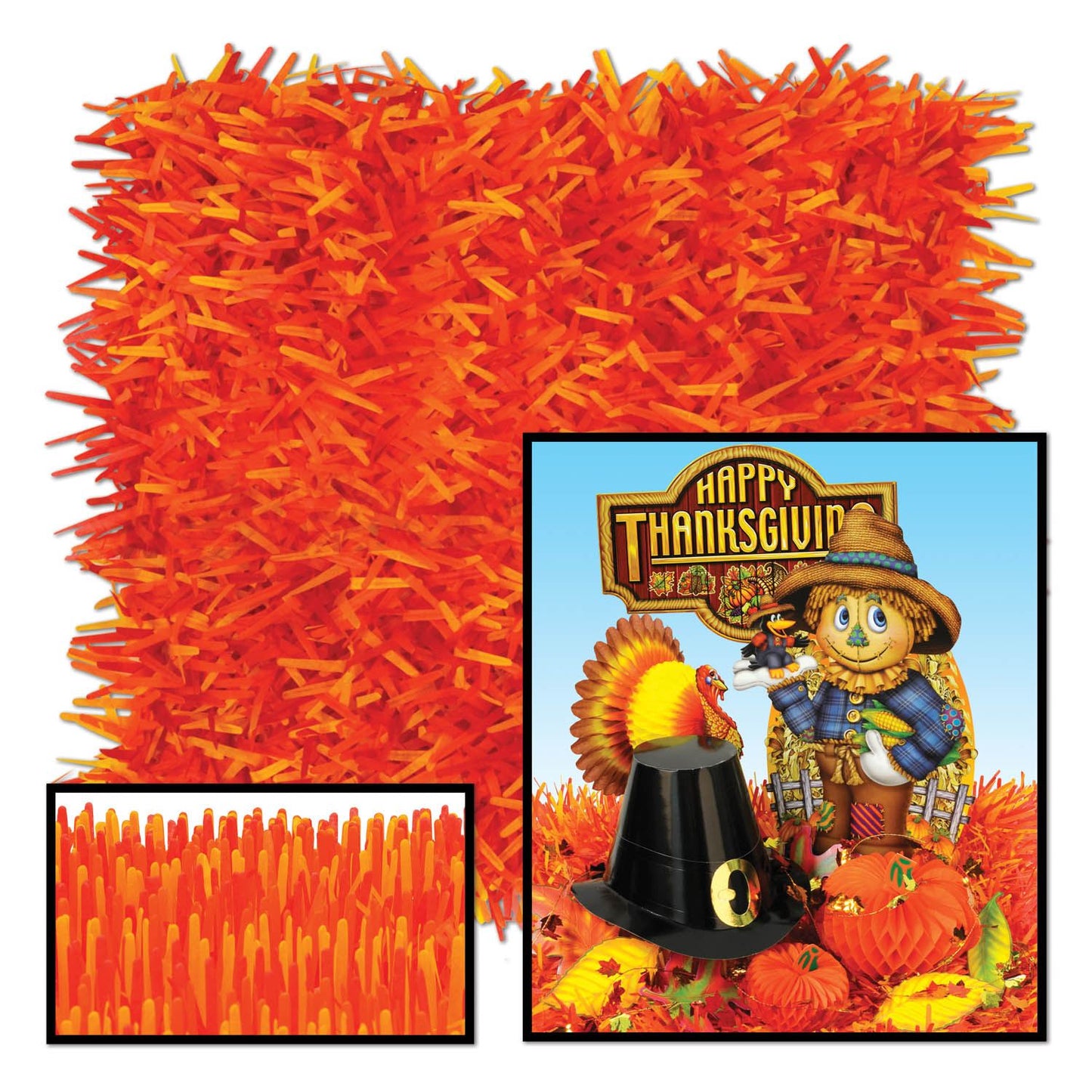 Beistle Golden-Yellow, Orange, and Red Tissue Grass Mats - Thanksgiving/Fall
