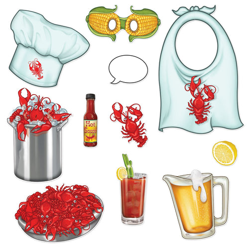 Beistle Crawfish Photo Fun Signs - Mardi Gras | Party Supply | Decoration
