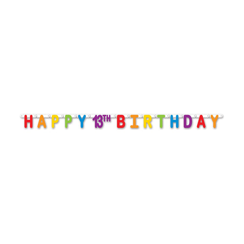 Beistle Happy 13th Birthday Streamer - Birthday-Age Specific | Party Supply