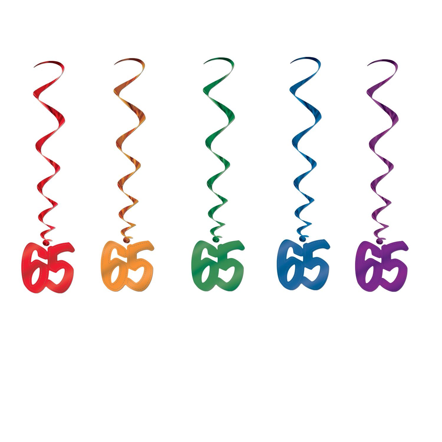 Beistle 65th Birthday Whirls - Birthday-Age Specific | Party Supply