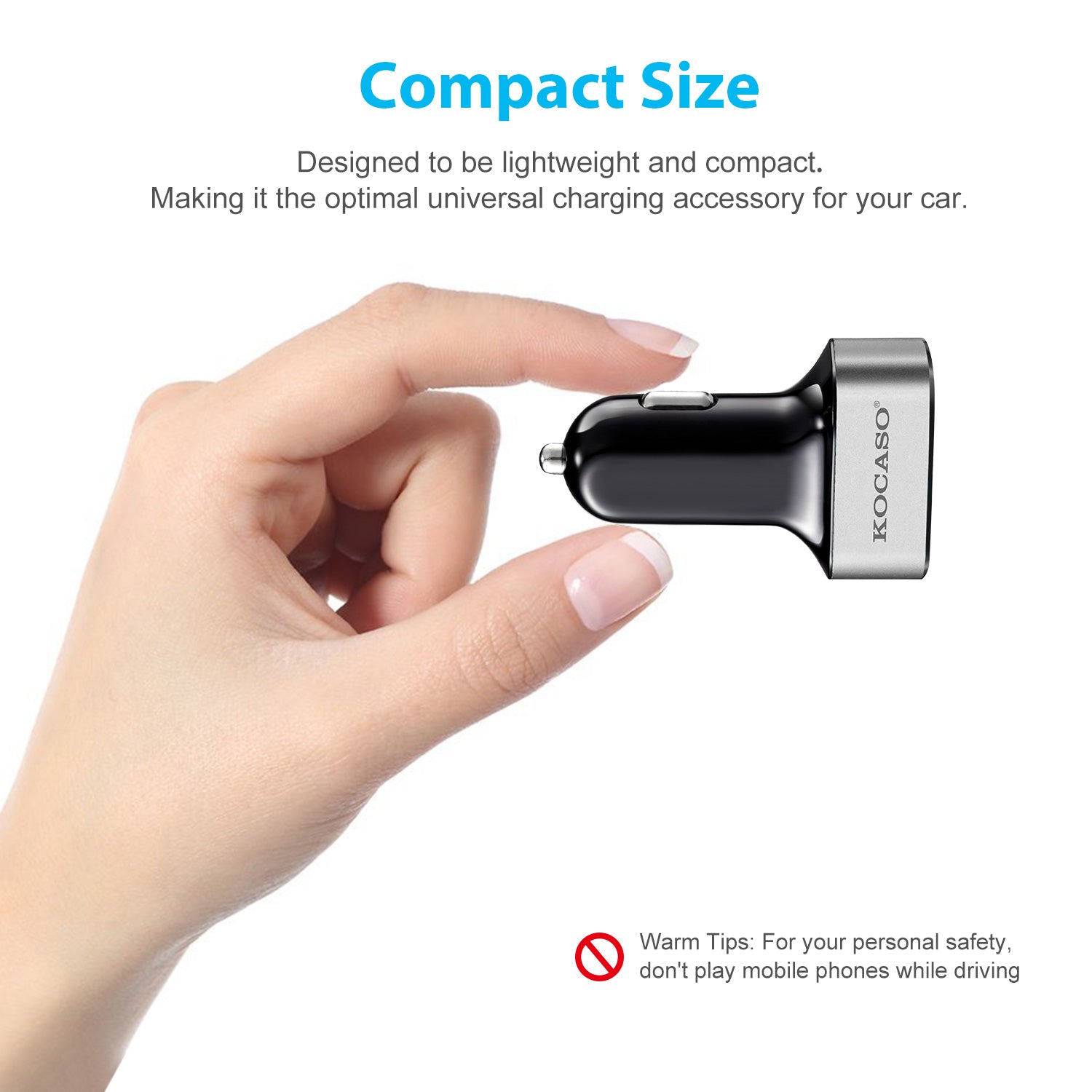 USB Car Charger 30W 5.5A 3 USB Port Cigarette Lighter Charger Adapter For