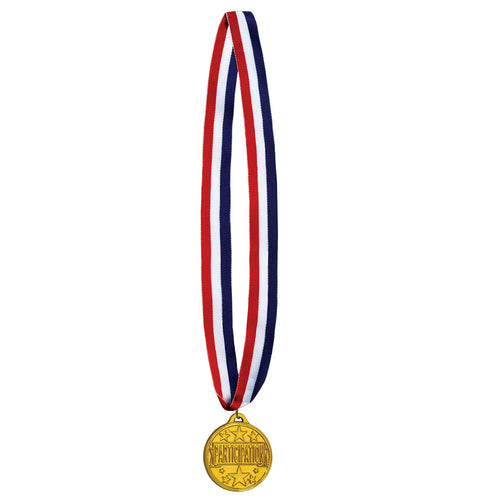 Beistle Participation Medal w/Ribbon - Sports | Party Supply | Decoration