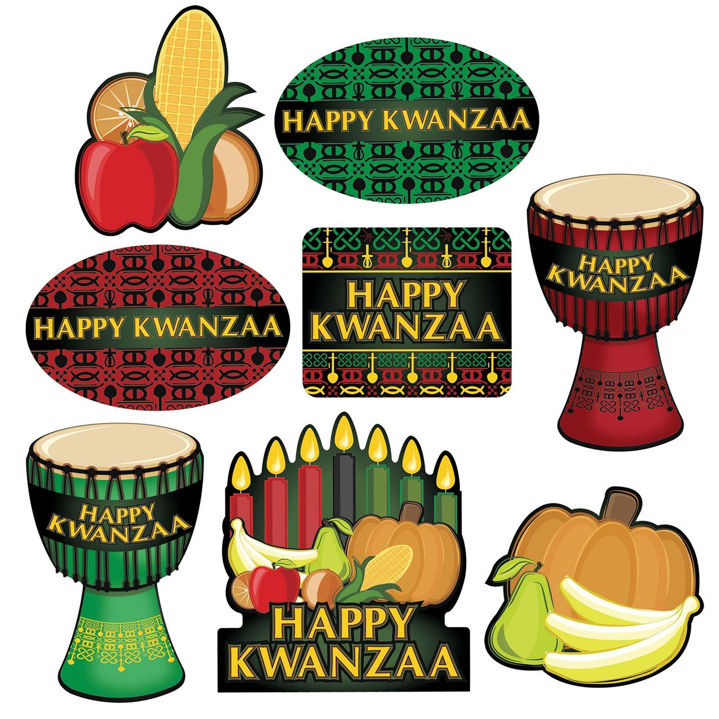 Beistle Happy Kwanzaa Cutouts | Party Supply | Decoration