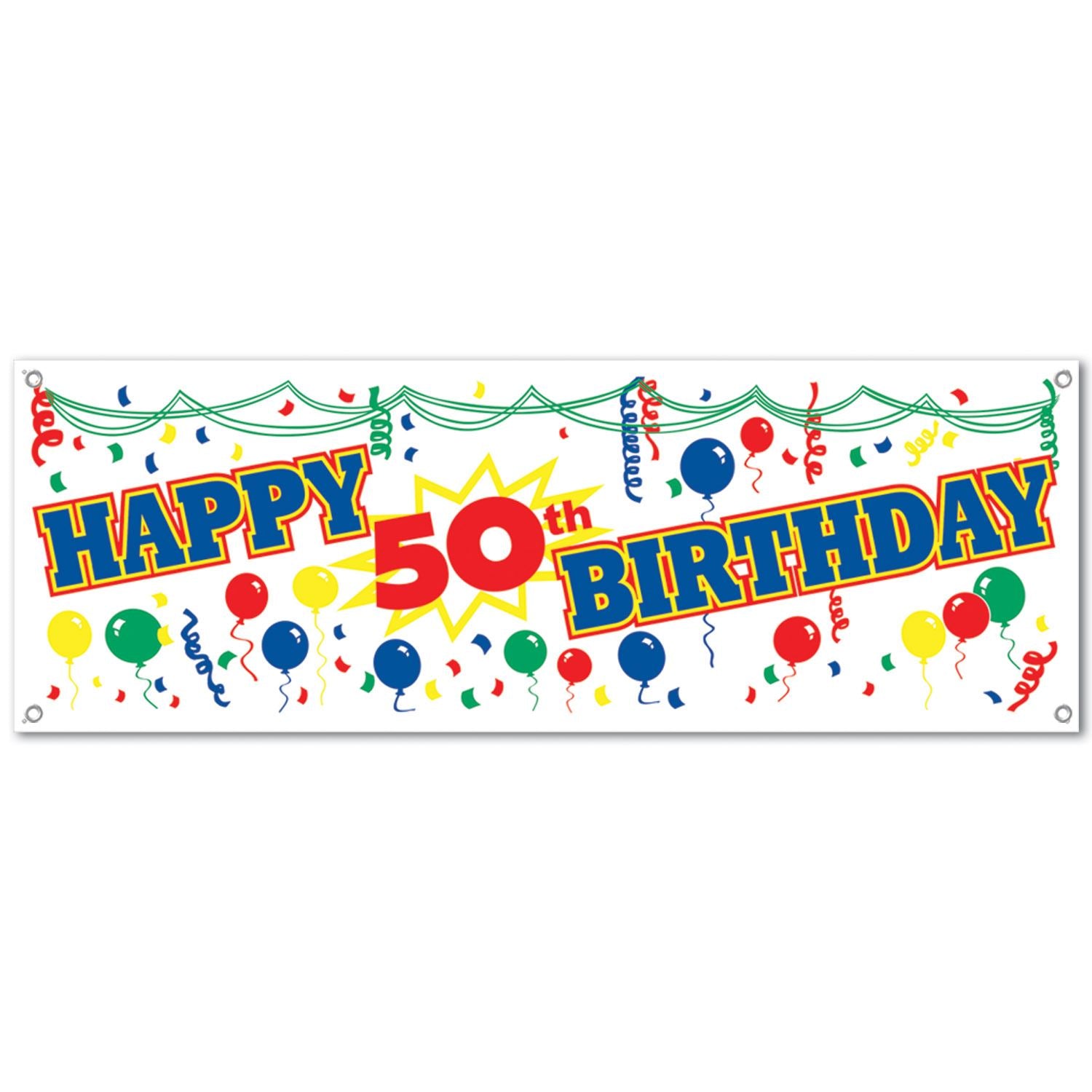 Beistle Happy 50th Birthday Sign Banner - Birthday-Age Specific | Party Supply