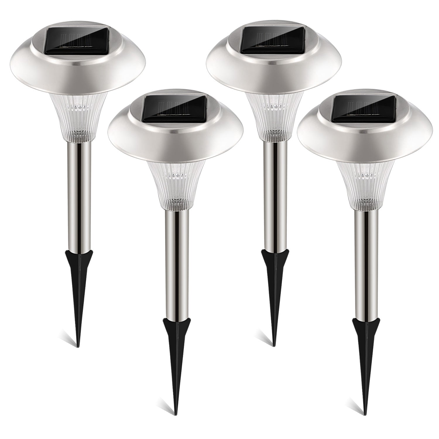 4Packs Solar Garden Lights Outdoor IP44 Waterproof Solar Pathway Lights Color