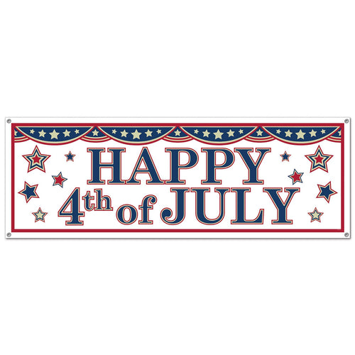 Beistle 4th Of July Sign Banner - Patriotic | Party Supply | Decoration