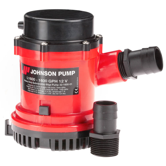 Johnson Pump 1600 GPH Bilge Pump 1-1/8