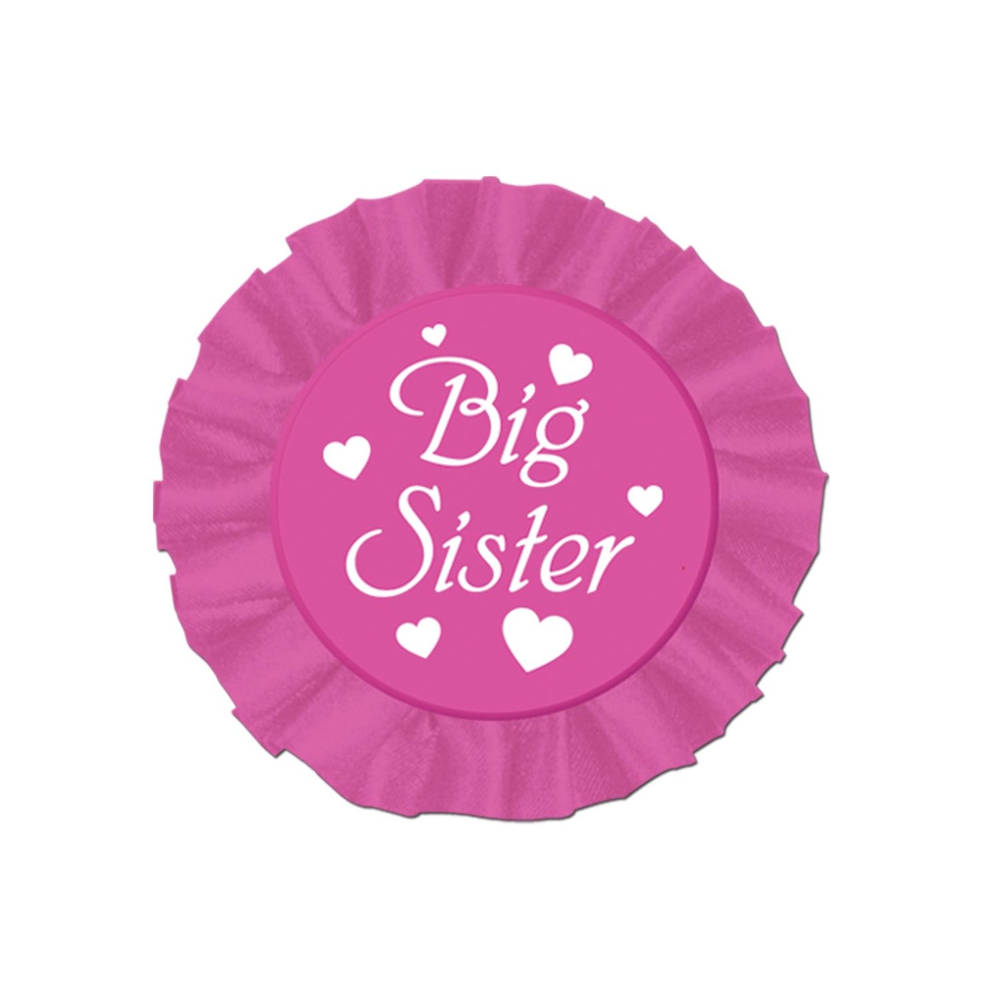Beistle Big Sister Satin Button - Baby Shower | Party Supply | Decoration