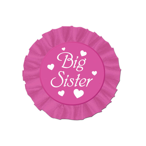 Beistle Big Sister Satin Button - Baby Shower | Party Supply | Decoration
