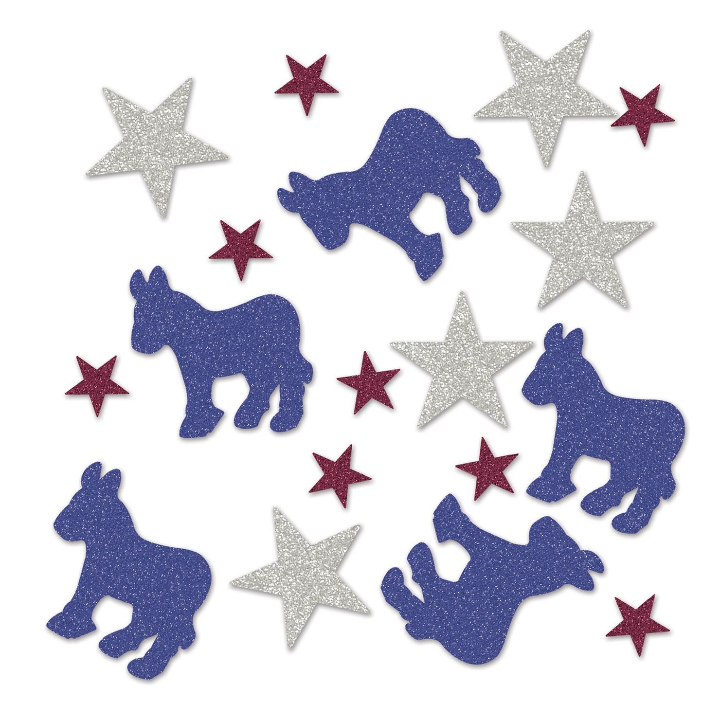 Beistle Democratic Deluxe Sparkle Confetti - Patriotic | Party Supply