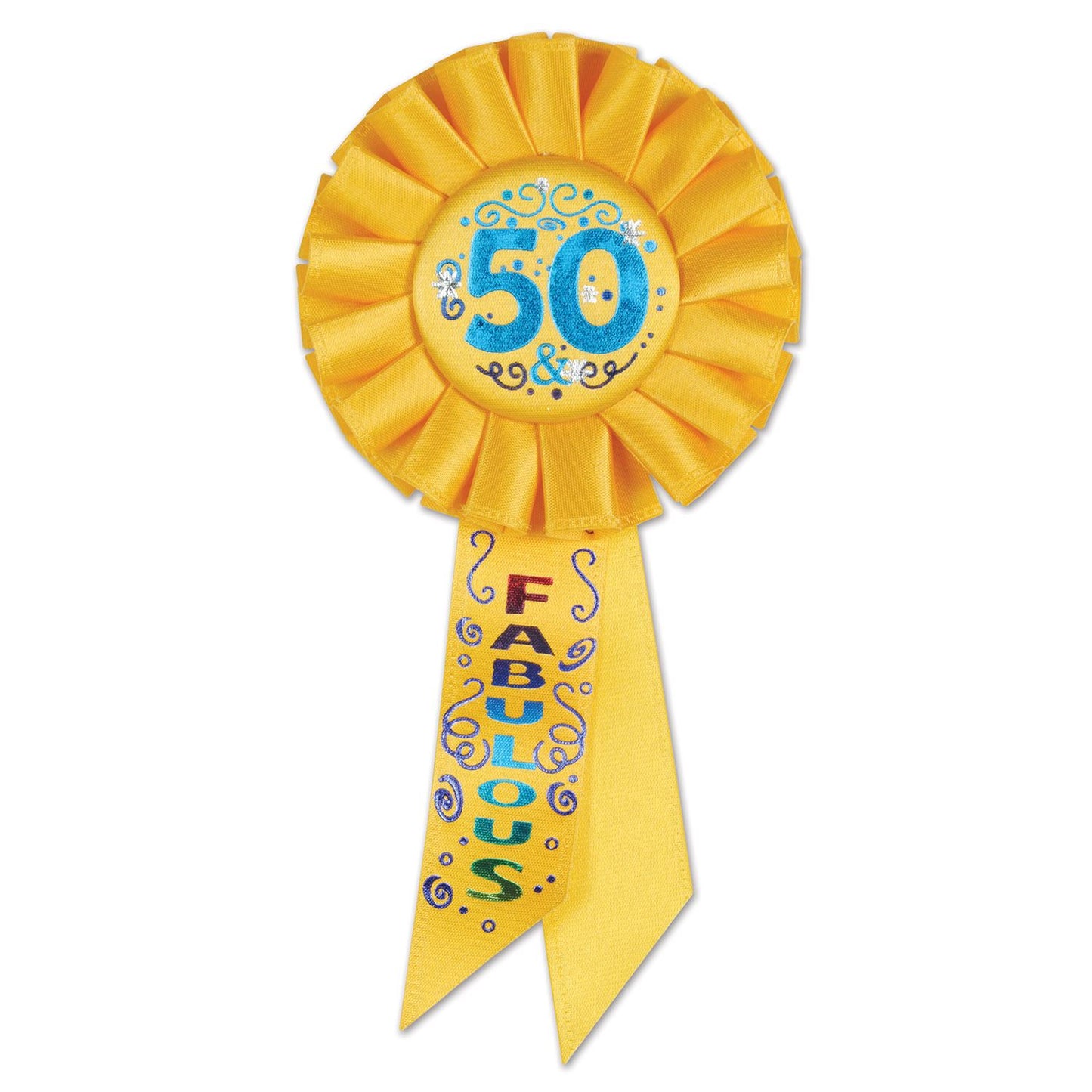Beistle 50 and Fabulous Rosette Ribbon - Birthday-Age Specific | Party Supply