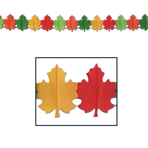 Beistle Fall Leaf Garland - Thanksgiving/Fall | Party Supply | Decoration