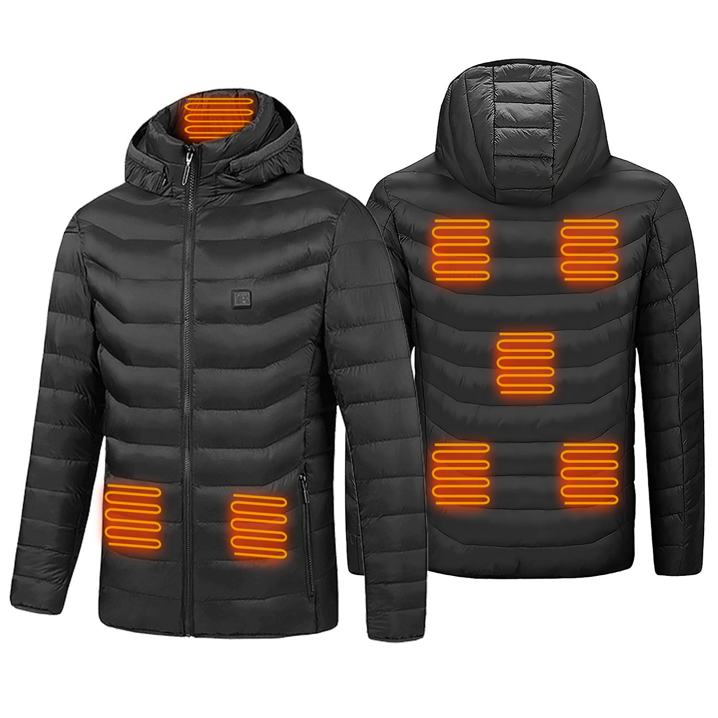 Heated Jacket Electric Heating Coat Lightweight Winter Hooded Jacket with 7501